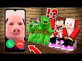 Why SCARY JOHN PORK Called JJ And Mikey Family At Night In Minecraft Maizen