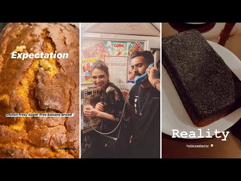 Athiya Shetty BAKES Banana bread and BEAU KL Rahul gives it an ‘expectation vs reality’ twist