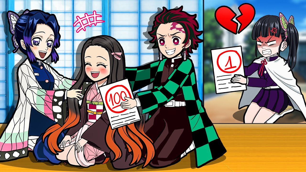 【鬼滅の刃漫画】🎉禰豆子が100点を取った🏆 💖  【鬼滅の刃】Paper Kimetsu No Yaiba