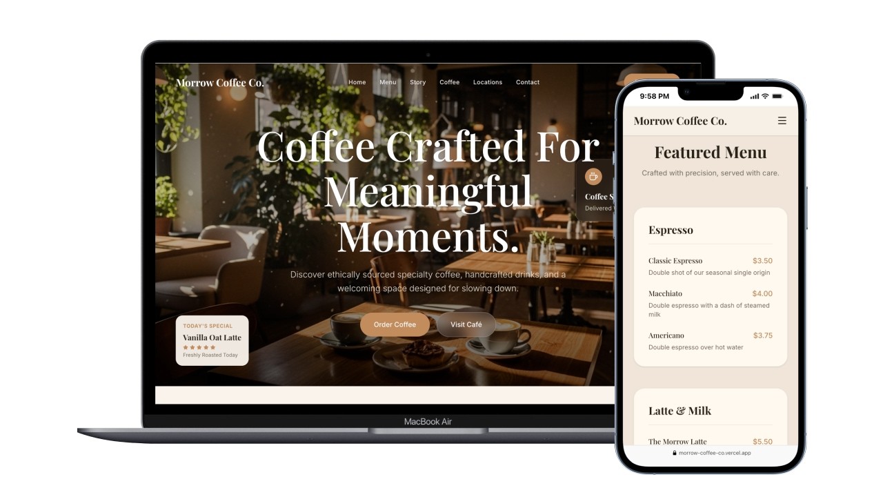 Morrow Coffee Co. project walkthrough thumbnail
