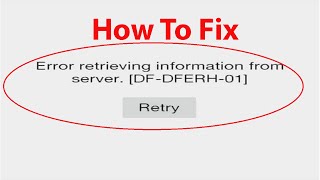 How to Fix &quot;Error retrieving information from server [DF-DFERH-01]&quot; Google Play Store Error ?