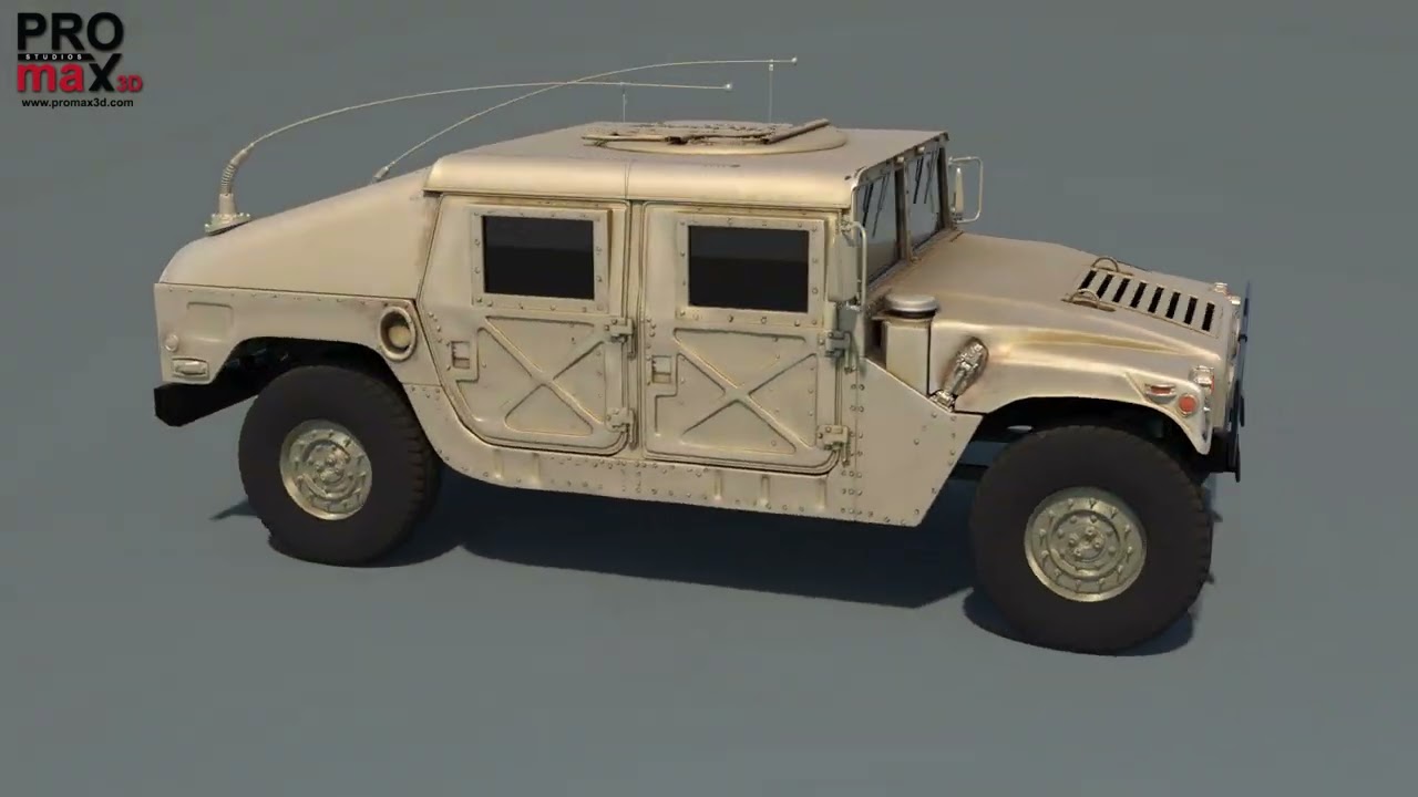 HMMWV Hummer Military Vehicle 3D Model
