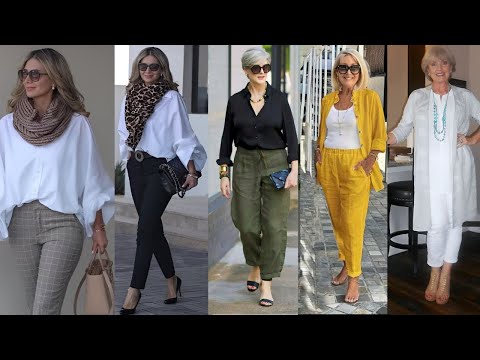 Outfits Modernos para vestir con estilo a los 50 y 60 o 70 años ✨💯