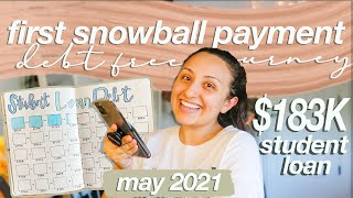 MAKING MY FIRST SNOWBALL PAYMENT TOWARDS MY STUDENT LOAN | my debt free journey 2021