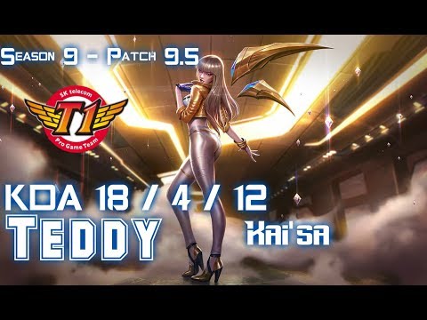 SKT Teddy KAI'SA vs ASHE ADC - Patch 9.5 KR Ranked