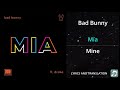 Bad Bunny Mía Lyrics English Translation Ft Drake Dual Lyrics English And Spanish