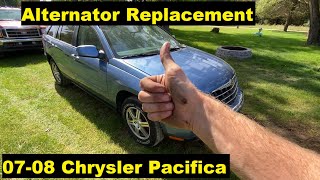 How To Change Alternator Chrysler Pacifica 4.0 2007 2008 07 08