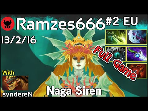 Ramzes666 plays Naga Siren!!! Dota 2 Full Game 7.21