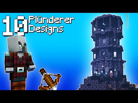 10 Designideen für den Plünderer in Minecraft 🔟 Minecraft Plünderer Haus bauen deutsch