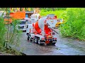AKSI KE 62 ️ Uji Coba Unit Baru RC Truk Molen VS Hino Trailer Angkut Muatan Cor Beton Model 12 Ban