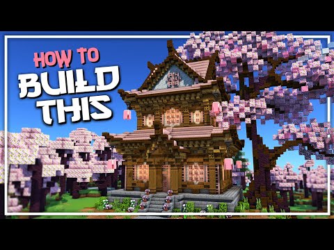 How to Build a Cherry Blossom Temple | Minecraft 1.20 Tutorial