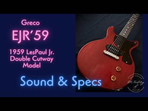 Greco EJR59 DC Les Paul Jr Double Cutway Cherry Red 1980s MIJ Japan vintage image 25