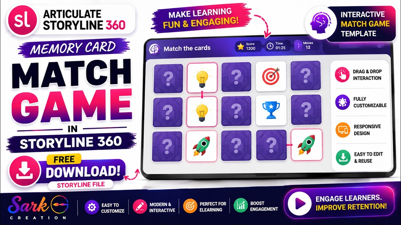 How to Create Memory Card Game in Articulate Storyline 360