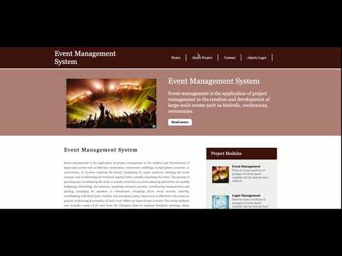 Event Management System Python Django Project Tutorial