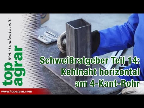 Fillet weld "horizontal" on square tube - Part 14a - Tutorial Video Guide - Welding with Christoph