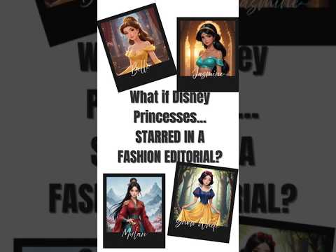 What if Disney Princesses starred in a fashion editorial? (Part 2) 💫🖤 #aiart