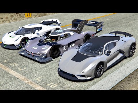 Hennessey Venom F5 vs Volkswagen I.D. R vs Koenigsegg Jesko - Highlands