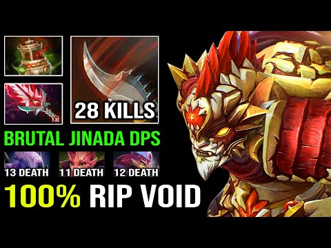 100% Zero Farm For Void | Max Jinada Offlane Carry Bounty Hunter with 930 GPM Shuriken OP Dota 2