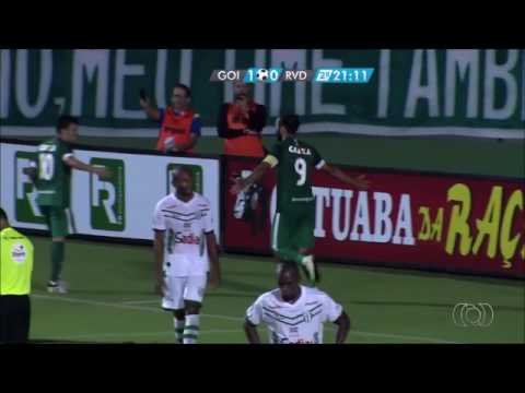 Gols Goiás 2x0 Rio Verde - Imagens: Tv Anhanguera (GLOBO)