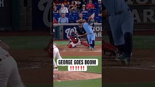 George Springer sends one DEEP for a 437-FOOT home run ???? #MLB #Toronto #BlueJays