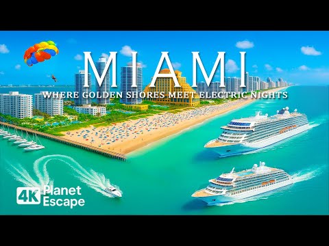 Miami 4K – Explore Tropical Shores and Vibrant Cityscapes With Deep House Chill