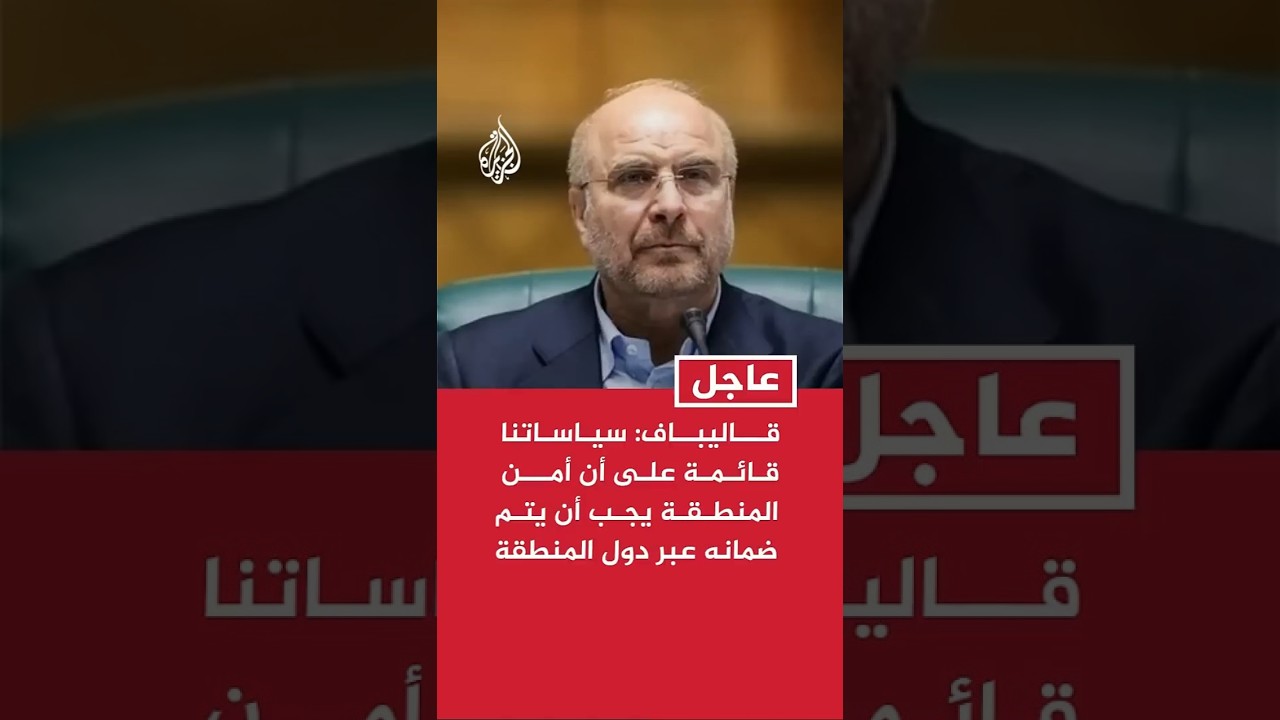 فيديو | رئيس البرلمان الإيراني: سياساتنا قائمة على أن أمن المنطقة يجب أن يتم ضمانه عبر دول المنطقة نفسها