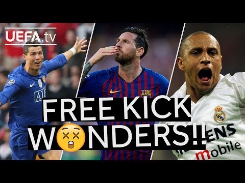 RONALDO, MESSI, ROBERTO CARLOS: #UCL FREE KICK STUNNERS!!