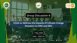 PEDRR 2025 Group Discussion 6: CCAA to Address the Impacts of Climate Change Disasters