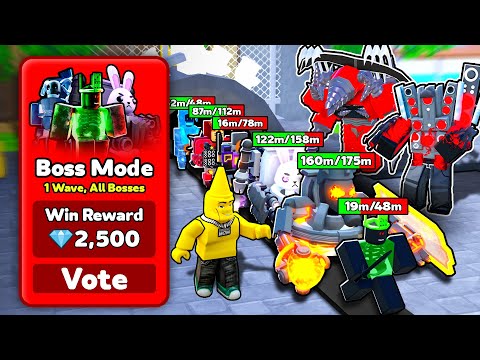 Can You Beat ALL Bosses At Once? (Toilet Tower Defense)