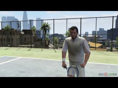 GTA V PS3 Gameplay / Walkthrough / Playthrough / 1080P Part 8 - Tennis 1 set with Amanda