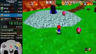 【アリーナコメ】 バトラ『絶対にリセしてはいけないマリオ64 120枚RTA』 【2018/04/25】