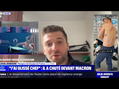 La chute virale d'Alexis Jandard devant Emmanuel Macron : qui est-il ?
