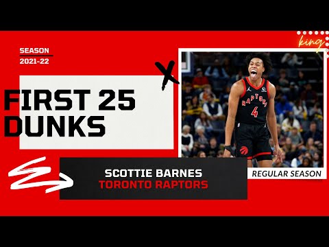 Scottie Barnes First 25 Dunks of 2021-22 NBA Season | King of NBA
