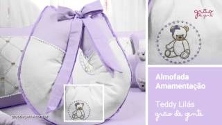 Almofada para Amamentação Teddy Lilás | Ref: 50328