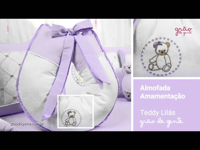 Almofada para Amamentação Teddy Lilás | Ref: 50328