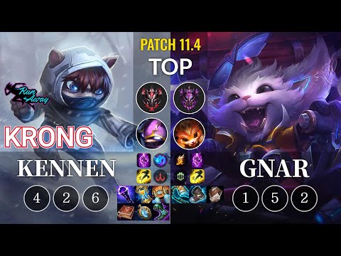 RNW KronG Kennen vs Gnar Top - KR Patch 11.4