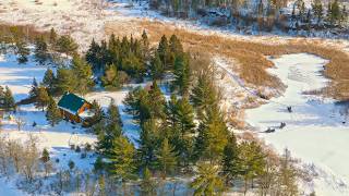 Snowmobiling To A Remote Outpost Cabin (Catch + Cook)