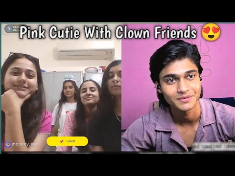 Pink Cutie With Clown Friends 😍 | Cute Girl Edition 🐵 | Monkey Chat Videos