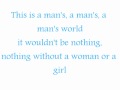 Glee - Its A Man's Man's World (lyrics on ...