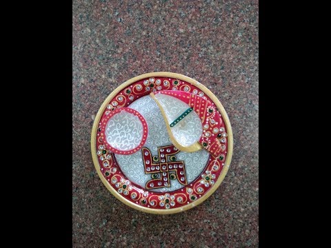 Marble Pooja Thali Puja Plate Handmade