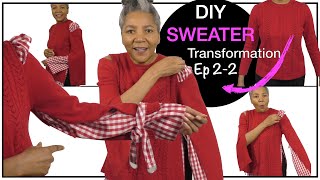 Upcycle Fashion Ideas, Sharing HOW TO Transform A Sweater - Ep 2-2 | Colleen G Lea