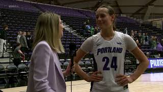 Portland Women's Basketball vs San Diego (65-54) - Post Game with Maisie Burnham