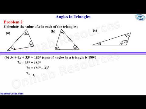 Angles in triangles