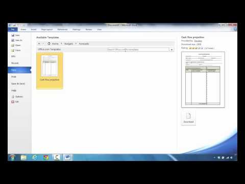 Part of a video titled How to Create a Budget in Microsoft Word 2010 - YouTube