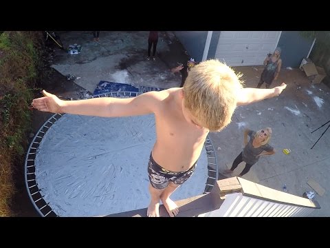 Duct Tape Trampoline Leap of Faith w/ Rocco Piazza!
