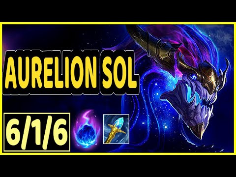 AURELION SOL VS ORIANNA - 6/1/6 KDA MID GAMEPLAY