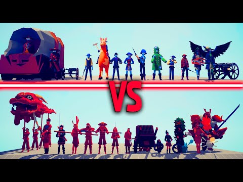 MEGA WILD WEST vs MEGA DYNASTY TEAM | TABS - Totally Accurate Battle Simulator