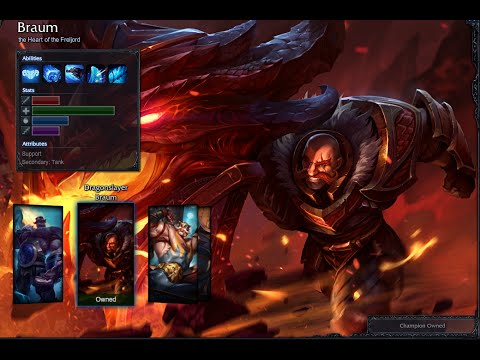 Dragonslayer Braum Skin Spotlight Gameplay 1080p HD