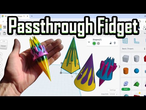 Tinkercad Design Tutorial! New Passthrough Fidget! 3D Modeling!