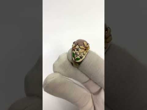 Beautiful David Sigal Sterling Silver 925 Rose Quartz Enamel Ring Size 7 video
